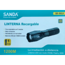 Linterna Sanda Recargable con Zoom, Flash y Sos Modelo SD5613 (1200 Lúmenes)  SDNMY