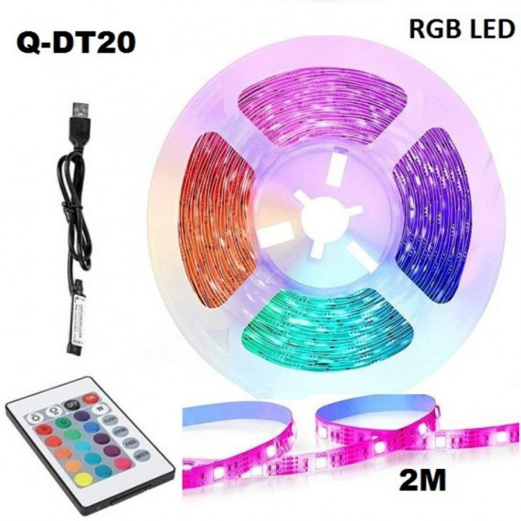 Tira de Led ANDOWL Rgb 2M USB con Mando (Q-DT20)