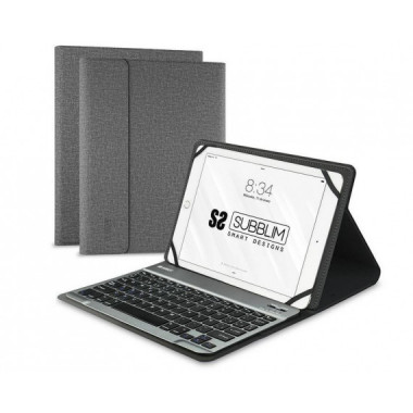 Funda con Teclado Bluetooth Espa&ntilde;ol Subblim Universal 10.1"-10.8" Negro SUB-KT2-BT0001