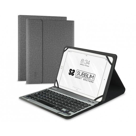 Funda con Teclado Bluetooth Español Subblim Universal 10.1"-10.8" Negro SUB-KT2-BT0001