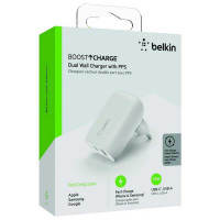 Cargador BELKIN Usb-c + USB 32W (WCB008VFWH)