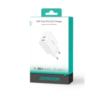 Cargador JOYROOM 20W Doble Puerto Usb-c (JR-TCF12) Blanco
