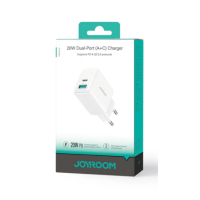 Cargador JOYROOM 20W Doble Puerto A+c JR-TCF21EU Blanco