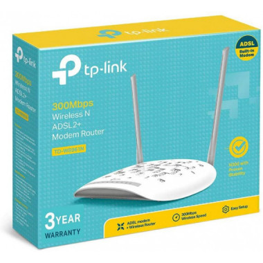 Router M&oacute;dem ADSL2+ Inal&aacute;mbrico N300 TP-Link TD-W8961N con 4 Puertos LAN RJ11