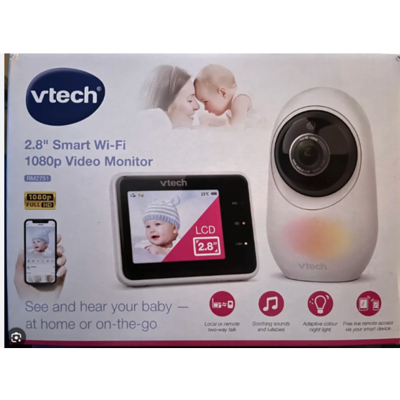 Vigilabebés VTech RM2751 con Wi-Fi y Pantalla de Vídeo de 2.8 pulgadas