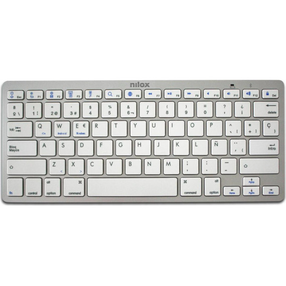 Teclado Nilox Universal Bluetooth NXKB01S Blanco