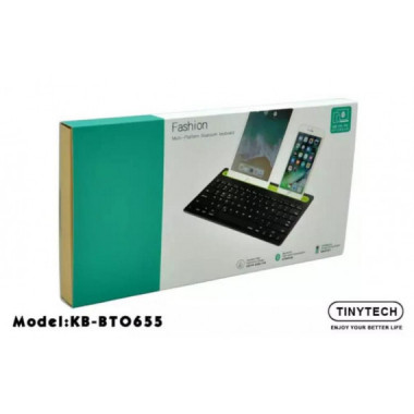 Teclado Bluetooth Universal con Soporte para M&oacute;vil y Tablet