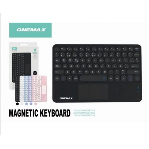 Teclado Universal Onemax Ultra Slim Bluetooth Inalámbrico DM246 (Negro/Rosa/Blanco)