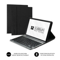 Funda con Teclado Español BLUETOOTH SUBBLIM para Lenovo M10 HD (TB-X306X/TB-X306F) Negra