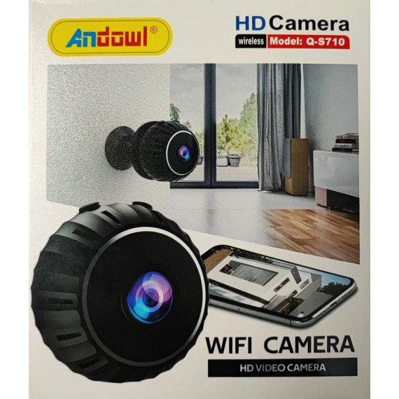 Cámara de Seguridad Mini ANDOWL Q-S710 HD 1080P 360° Wifi USB