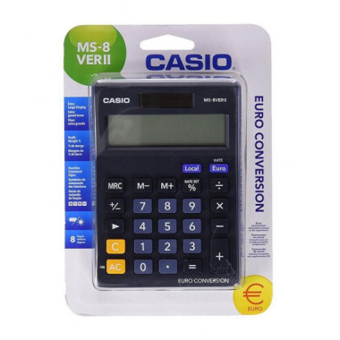 Calculadora de Sobremesa Casio MS-8B con 8 D&iacute;gitos y Alimentaci&oacute;n Dual
