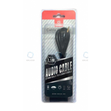 Cable de Audio Jack 3.5mm WOOX WB2913 Negro 1.5m