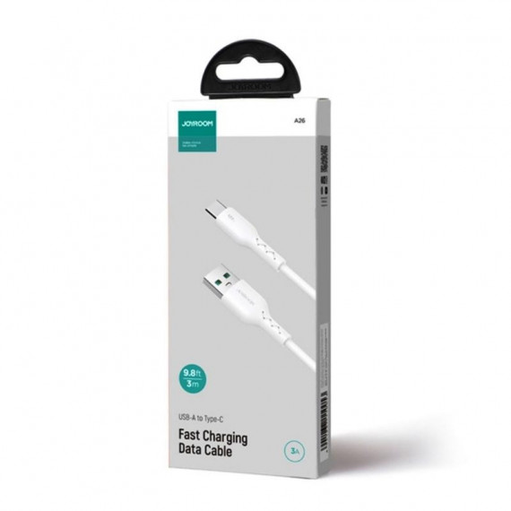Cable Compatible JOYROOM Usb-a a Usb-c 3A/3M A26 Blanco
