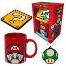 Set de Taza, Posavasos y Llavero Super Mario  PYRAMID
