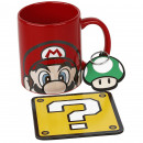 Set de Taza, Posavasos y Llavero Super Mario  PYRAMID