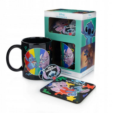 Set de Taza, Posavasos y Llavero Lilo & Stitch  PYRAMID