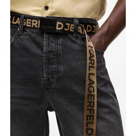 Klj Reversible Webbing Belt Travertine  KARL LAGERFELD