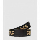 Klj Reversible Webbing Belt Travertine  KARL LAGERFELD