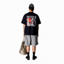 Camisetas Hombre Camiseta WOODBIRD Wbbaine Zilla Black