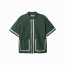 Camisas Camisa WOODBIRD Wbwang Line Pine Green