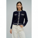 Jerséis y Sudaderas Cardigan SALSA JEANS Chanel Dark Blue