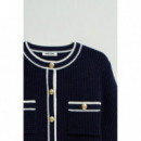 Jerséis y Sudaderas Cardigan SALSA JEANS Chanel Dark Blue