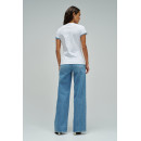 Camisetas Mujer Camiseta SALSA JEANS Branding con Denim