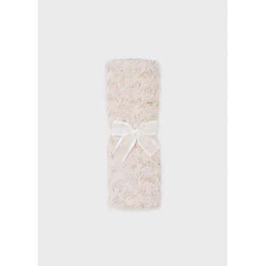 Manta de Bebe Pelo Rosetones 19033-077 Beige  MAYORAL