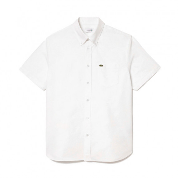 Camisa Oxford Regular Fit de Manga Corta  LACOSTE