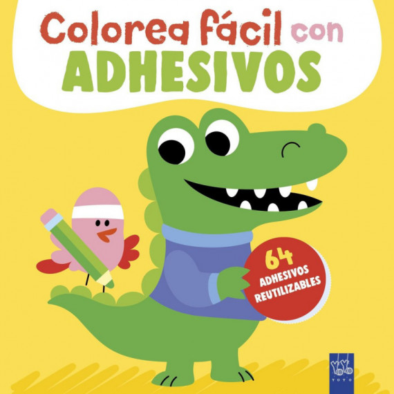 COLOREA FACIL CON ADHESIVOS COCODRILO