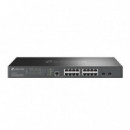 TP-LINK SWITCH OMADA SG3218XP-M2 16 PUERTOS Switch administrado Omada de 16 puertos 2.5G y 2 puertos 10GE SFP+ L2+ con PoE+ de