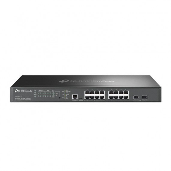 TP-LINK SWITCH OMADA SG3218XP-M2 16 PUERTOS Switch administrado Omada de 16 puertos 2.5G y 2 puertos 10GE SFP+ L2+ con PoE+ de