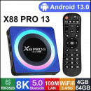 Android TV Box 8K Ultra HD con 4GB Ram, 64GB Almacenamiento y Android 13