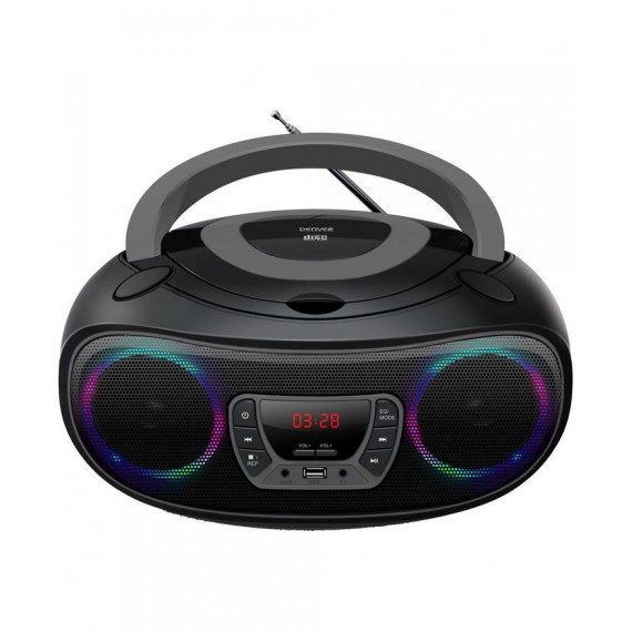 Reproductor Boombox DENVER TCL-212BT con Bluetooth, Cd, Radio Fm y USB (negro)