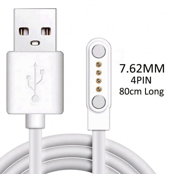 Cargador Universal para Smartwatch Magnético 4 Pines 7.62mm