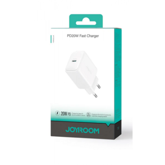 Cargador Rápido JOYROOM PD-20W (JR-TCF20EU) Blanco