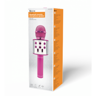 Micr&oacute;fono Karaoke DENVER KMS-20PM Rosa