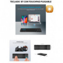 Teclado Plegable Bluetooth con Touchpad Multidispositivo (Layout Inglés)