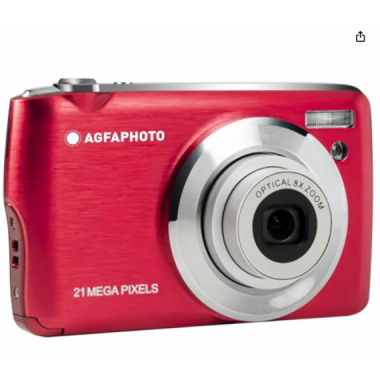 C&aacute;mara Digital AGFAPHOTO DC8200 18 Megap&iacute;xeles 8X Zoom Digital 3.2" Rojo