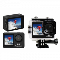 Cámara de Acción Digital SUNSTECH Adventure 4K IPX8 con Pantalla Dual y Accesorios Impermeables (16 Mpx)
