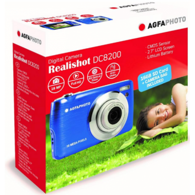 C&aacute;mara Digital AGFAPHOTO DC8200 18 Megap&iacute;xeles Zoom Digital 8X Pantalla Lcd 3.2 Pulgadas Azul