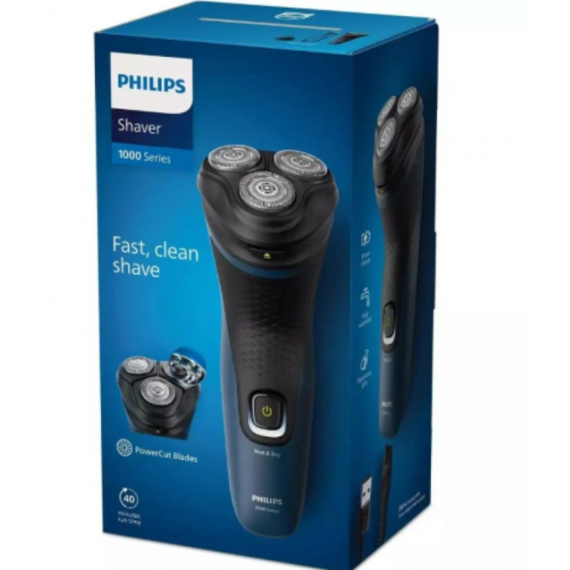 Afeitadora Eléctrica Philips Serie 1000 S1151/00 Negro/Azul