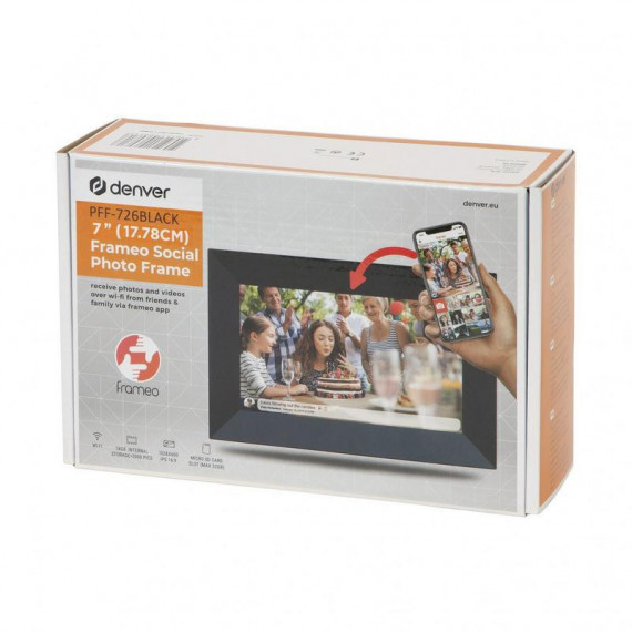 Marco Digital DENVER Frameo PFF-726 Negro 7" 16GB Wifi