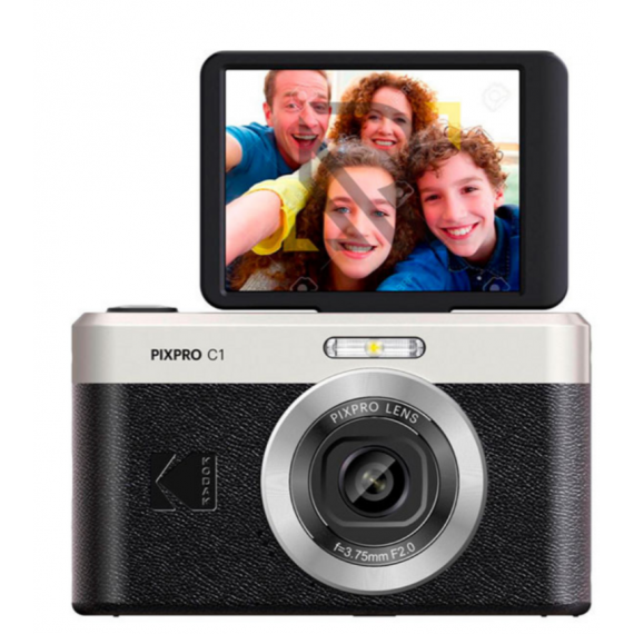 Cámara Digital KODAK Pixpro C1 Ultra Compacta 13MP, Zoom 4X, Lcd 2.8", Flash y Batería Integrada (KOD200023)
