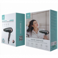 Secador de Pelo IKREA Plegable 2 VELOCIDADES/2 Temperaturas 1000W Negro (WR9106)