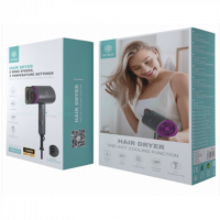 Secador de Pelo IKREA Plegable 2 VELOCIDADES/3 Temperaturas 1.65M 1800W Gris WR9104