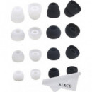 Tapones de Auriculares SANDA SD-3075, Pack de 8 (negro/blanco)