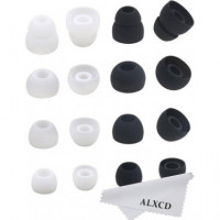 Tapones de Auriculares SANDA SD-3075, Pack de 8 (negro/blanco)