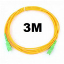 Cable de Fibra Óptica 3 Metros SC/APC a SC/APC PVC Amarillo