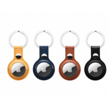 Funda de Cuero Protectora Accetel para Apple AirTag (Llavero)